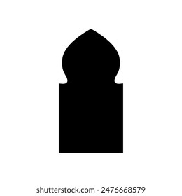 Arabian window icon vector. Window illustration sign. Arabic style symbol or logo.