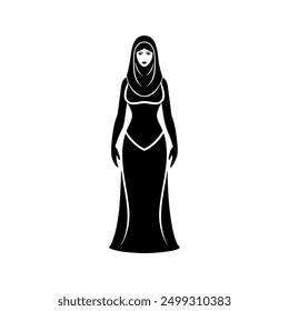 Arabian Woman with hijab vector