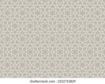 Arabic abstract floral seamless pattern with intersecting lines vector illustration