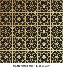 Arabic Abstract geometric Seamless patterns. Endless repeating linear texture for wallpaper, packaging, banners, invitations, business cards, fabric print.