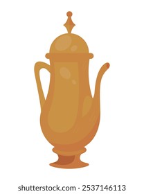 Hervidor de té antiguo árabe aislado