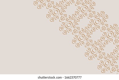 Arabisch arabesque Design Grußkarte für Ramadan Kareem, islamische Zierdetails einfarbig Mosaik, Vektorillustration Illustration