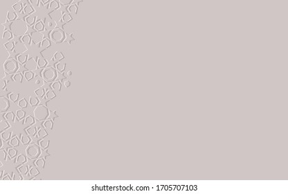 Arabic arabesque design greeting card for Ramadan Kareem, Islamic ornamental monochrome detail of mosaic, vector illustration