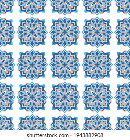 Arabic arabesque design for Ramadan Kareem pattern. Outline hand drawn illustration of Arabic arabesque design for Ramadan Kareem vector pattern for web design