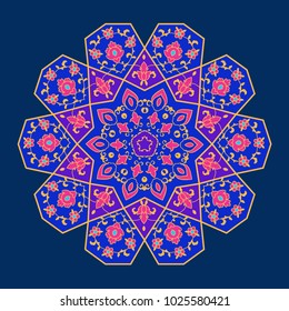 Arabic arabesque floral pattern in victorian style. Ornamental for Card for cafe, restaurant print banner, wedding invitation, book cover, certificate. Save the date. India, Arabic Dubai turkish Islam