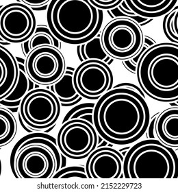 Patrón arabesco árabe sin fisuras con elementos blancos y negros. Fondo geométrico. Tarjeta de saludo de diseño para Ramadan Kareem, detalle decorativo islámico de mosaico. Ilustración vectorial.