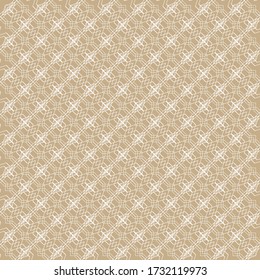Patrón árabe arabesco sin fisuras con elementos coloridos. Fondo geométrico beige y blanco. Tarjeta de saludo de diseño para Ramadan Kareem, detalle ornamental islámico de mosaico. Ilustración vectorial.