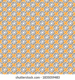 Arabic arabesque seamless pattern with colorful elements.Geometric background. Design greeting card for Ramadan Kareem, Islamic ornamental colorful detail of mosaic.