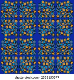 Arabic arabesque seamless pattern with colorful elements.Geometric background. Design greeting card for Ramadan Kareem, Islamic ornamental colorful detail of mosaic.