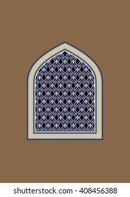 Arabic Arch. Traditional Islamic Background. Mosque decoration element.