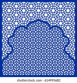 Arabic arch traditional islamic pattern mosque decoration element version 2