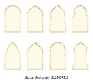 Arabic Arch Window Doors Templates Stock Vector (Royalty Free ...