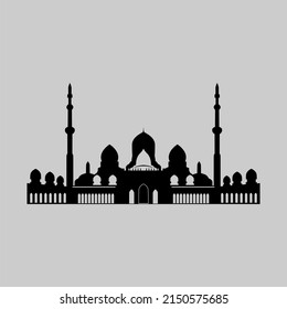 Arabic Architecture Silhouette Mosque Roof Islamic Stock Vector ...