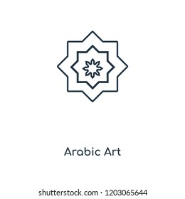 Arabic Art concept line icon. Linear Arabic Art concept outline symbol design. This simple element illustration can be used for web and mobile UI/UX.