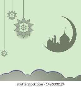 arabic background vector, islamic celebration design, mosque icon.