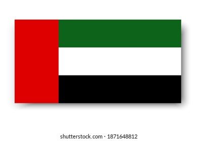 Arabic banner with flag arab emirates. Vector illustration uae. Saudi national day. Stock image.