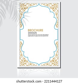 Arabische Buchcover-Design-Vektormagazin-Titelseite Islamische Buchcover-Broschüre