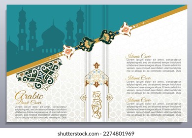 Arabic book cover design vector koran cover page Islamic book cover brochure