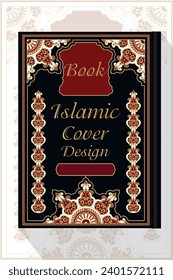 Arabische Buchcover Design Vektormagazin Titelseite Islamische Buchcover-Broschüre oder Quran Cover Design eps10