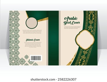 Arabic book layout cover background template concept