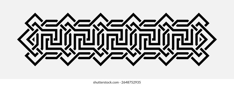 Arabic border decorative design element. Vector illustration