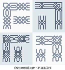 Arabic border geometric pattern element