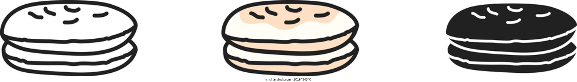 Arabic bread icon , vector illustration