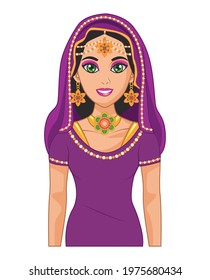 arabic bride purple dress character