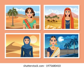 arabic brides in deserts characters