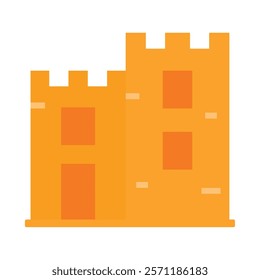 arabic building facade icon isolated