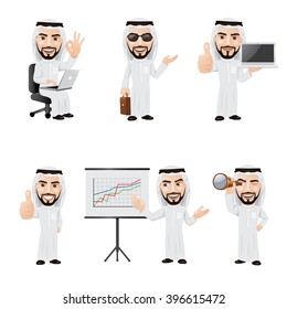 Arabic Businessman Character Set