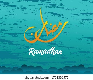 Arabic Calligraphic text of Ramadan kareem for the muslim celebration. ramadan creative design islamic celebration 
