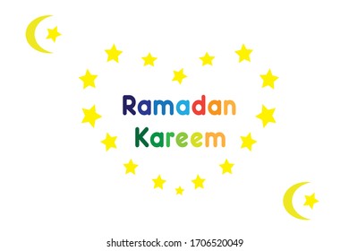 Arabic calligraphic text of Ramadan kareem for the muslim celebration.