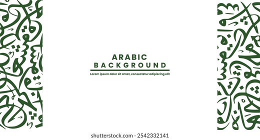 Arabic calligraphy background. Arabic alphabet letters in free style.