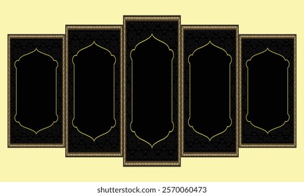 Arabic calligraphy border frame design