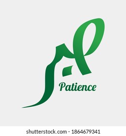 diseño de caligrafía árabe moderno y elegante - PACIENCIA