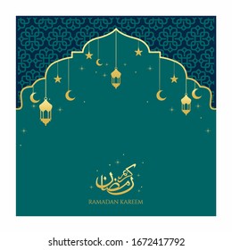 Arabic calligraphy design for Ramadan Kareem, Islamic Background