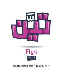 Arabic Calligraphy, means in English (Figs) ,Vector illustration