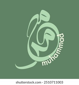 Caligrafía árabe de "Muhammad" o "Ahmad". Arte árabe digital creativo conveniente para el logotipo, el poste social, el cartel, el etc. Traducido como "Mohamed" o "Ahmed".