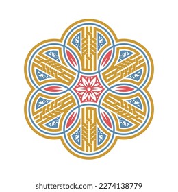 Arabische Kalligrafie des Namens Allahs (Gott)