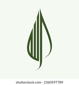 Arabic calligraphy of the name of Allah (God) in leaf shape.