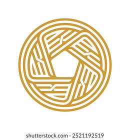 Caligrafía árabe del nombre de Alá (Dios) en forma de círculo