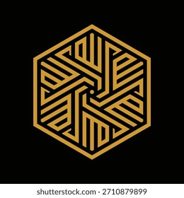 Caligrafía árabe del nombre de Alá (Dios) en forma de hexágono.