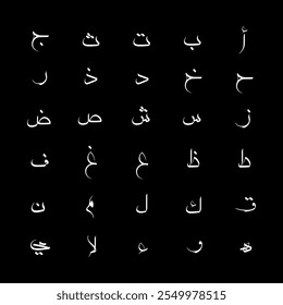 Arabic Calligraphy Name Translated (ABC) Arabic Letters Alphabet Font typography Lettering Islamic Logo vector illustration