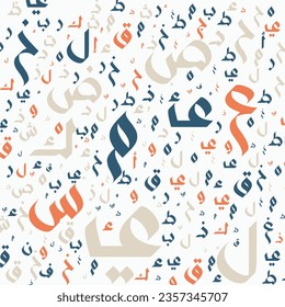 Arabic calligraphy pattern all kinds of letter shapes 