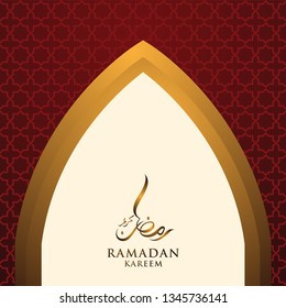 Arabic Calligraphy of ramadan kareem (Generous Ramadan) background ornament