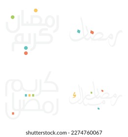 Ilustración del vector de caligrafía árabe para el Ramadán Kareem Bendice los saludos.