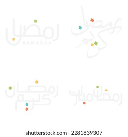 Arabic Calligraphy Vector Illustration for Ramadan Kareem Wishes  Blessings.