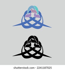 Arabic calligraphy.  Vector Arabic. Arabic letter "wav".