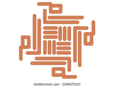 Arabic calligraphy vector said Salaam. Arabic mandala art. Translated as "Peace."